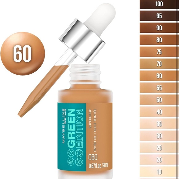 Maybelline Green Edition Superdrop Tinted Oil, adjustable, natural coverage, - Picture 10 of 12